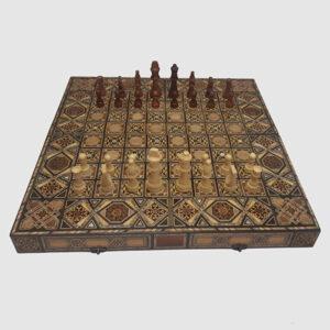 échec et de backgammon de la mosaïque damascène originale
